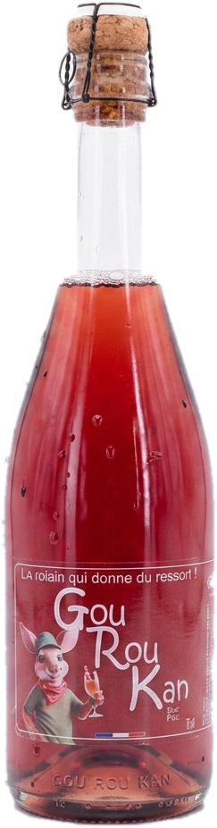 La bouteille GouRouKan, jus de raisin pétillant rosé, 75 cl